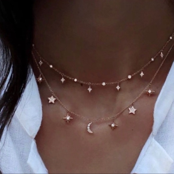 Jewelry - 🎉 Stunning Star Double Chain Gold Tone Necklace